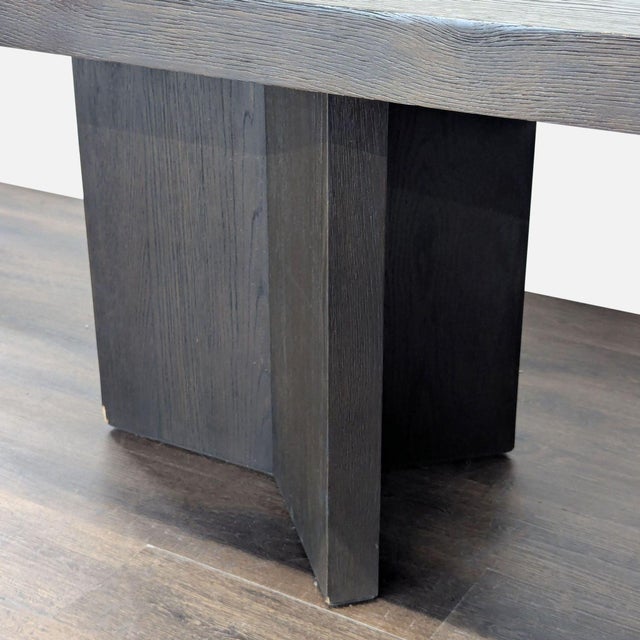 Brown Restoration Hardware Rectangular Wood Dining Table For Sale - Image 8 of 10