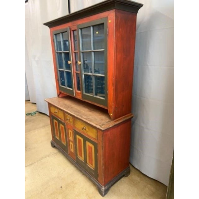 Painted Step-Back Cupboard, Circa 1870 For Sale In Baltimore - Image 6 of 8