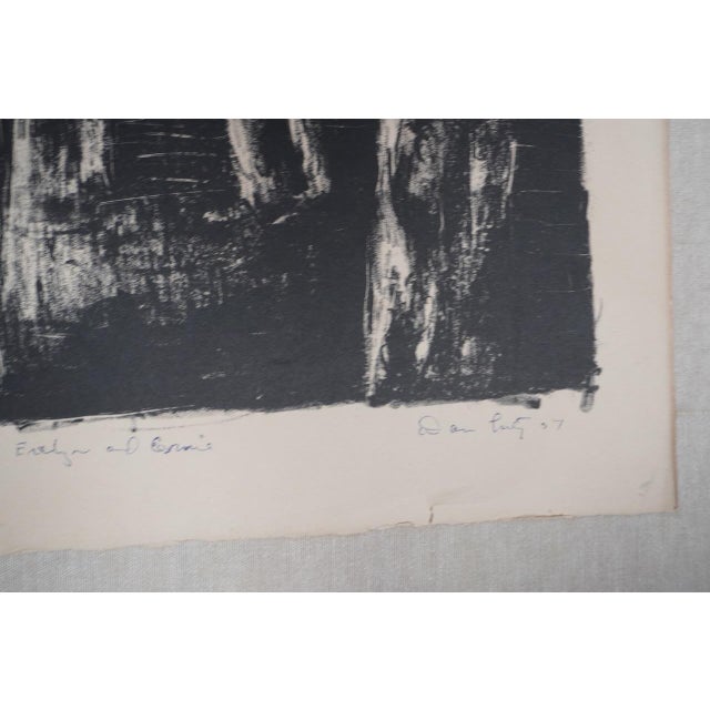 Black Dan Lutz, Village Band Concert, Lithograph c.1957 For Sale - Image 8 of 8