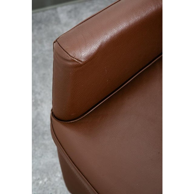 1960s Mid Century Danish Modern Lounge Chairs Set Leather N Eilersen Chocolate Brown 2 For Sale - Image 10 of 12