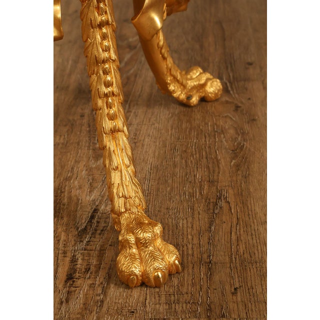 Brass Fine Quality Bronze And Marble Louis XVI Style Gueridon Table For Sale - Image 8 of 18