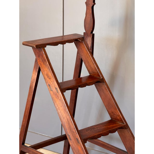 Late 18th Century Late 18th Century French Mahogany Library Steps For Sale - Image 5 of 16