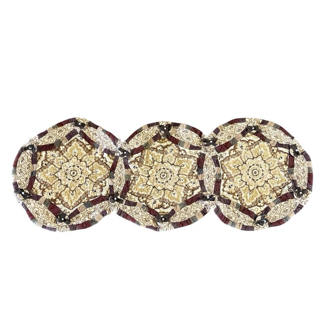 Textile Vintage 1960 Table Runner 14x40 For Sale - Image 7 of 12