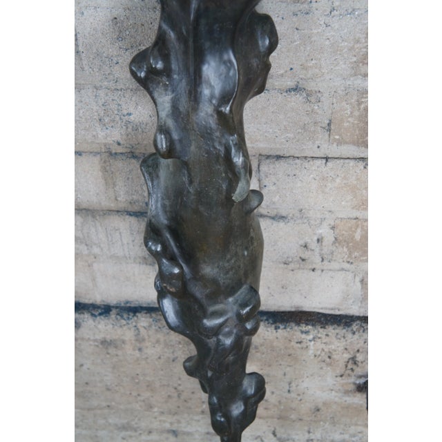 Nita Sunderland "Standing Woman" Cast Bronze Abstract Modern Sculpture 60" For Sale - Image 11 of 12