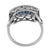 1930s Art Deco Diamond Sapphire Platinum Ring, Size 5 For Sale - Image 4 of 4