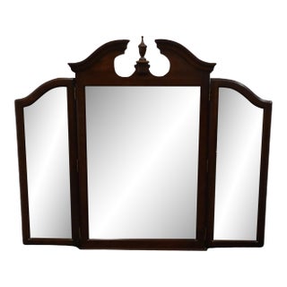 Kincaid Furniture Cherry Mountain III Traditional Style 58" Tri-View Pediment Mirror 71-116 For Sale