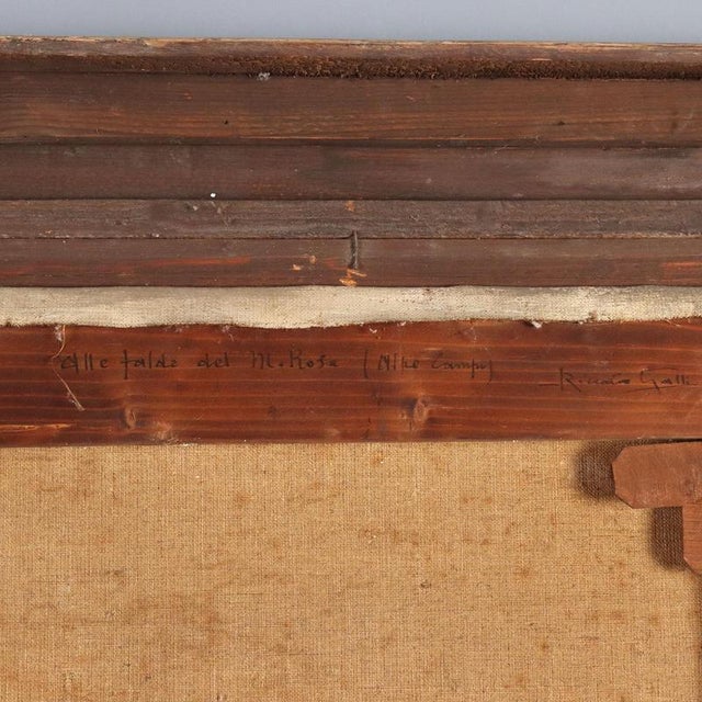 Riccardo Galli, balcony of Monte Rosa, Oil on Canvas, Framed For Sale - Image 12 of 13