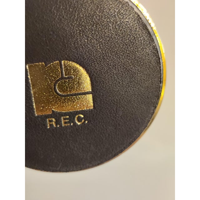 Brass Vintage Gilt Gold Solid Brass Quill Pen and Inkwell Set For Sale - Image 8 of 10