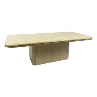 Vintage Coffee Table in Travertin, 1970s For Sale