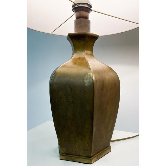 Mid-Century Modern Bronze Table Lamps, Set of 2 For Sale - Image 3 of 6