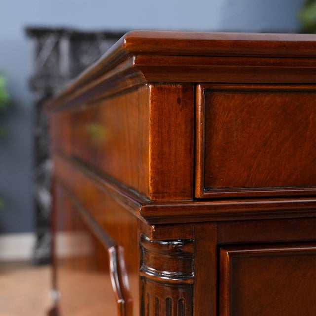 Wood Traditional Huge Partners Desk For Sale - Image 7 of 11