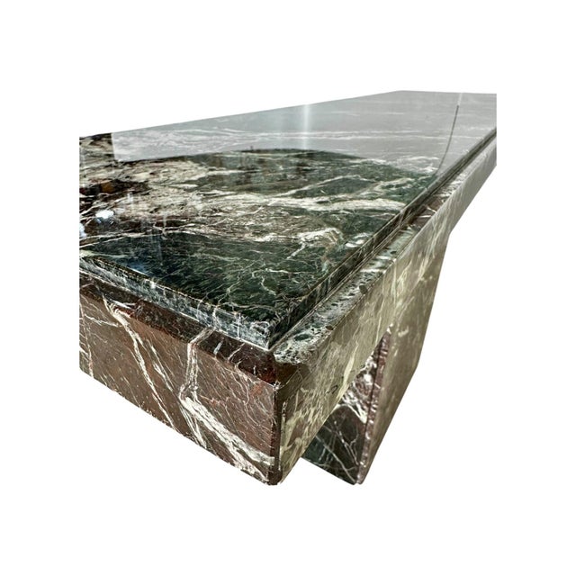 Black Multi Colored Marble Console Table, Italy 1970 For Sale - Image 8 of 10