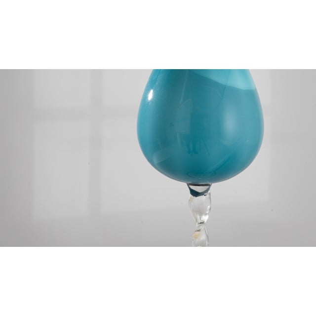 1960s Italian Teal Glass Goblet For Sale - Image 14 of 18
