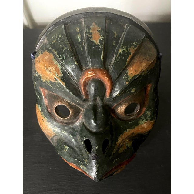 Japanese Wood Bugaku Mask of Korobase Edo Period For Sale - Image 4 of 18