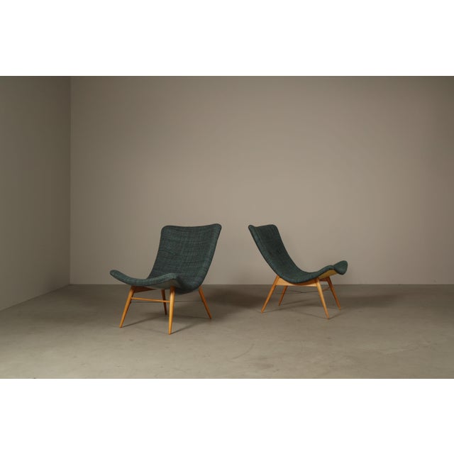 Lounge Chairs by Miroslav Navrátil for Český Nábytek, Former Czechoslovakia, 1950s, Set of 2 For Sale - Image 16 of 16
