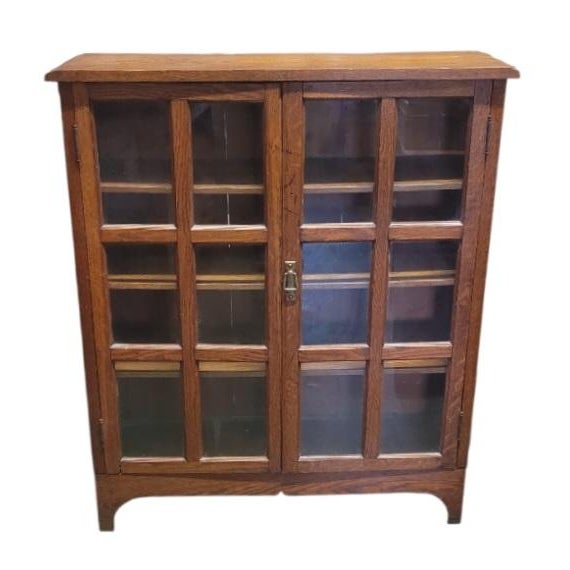 Antique Mission Oak Bookcase For Sale - Image 11 of 11