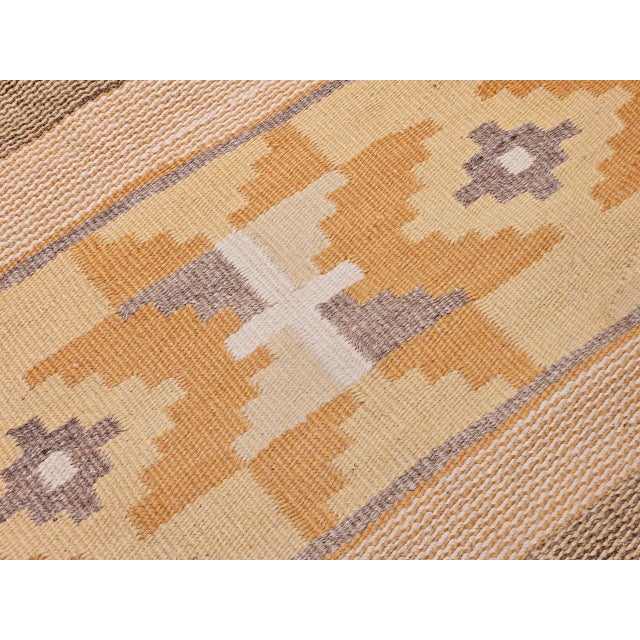 Vintage Native American Navajo Chinle Rug, Handwoven Wool, Banded Stripe Design, 4x6 For Sale - Image 10 of 13