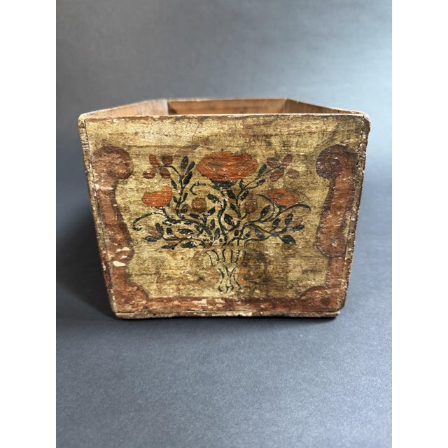 Small Painted Wooden Box, Puglia, Italy, 1700 For Sale - Image 10 of 16