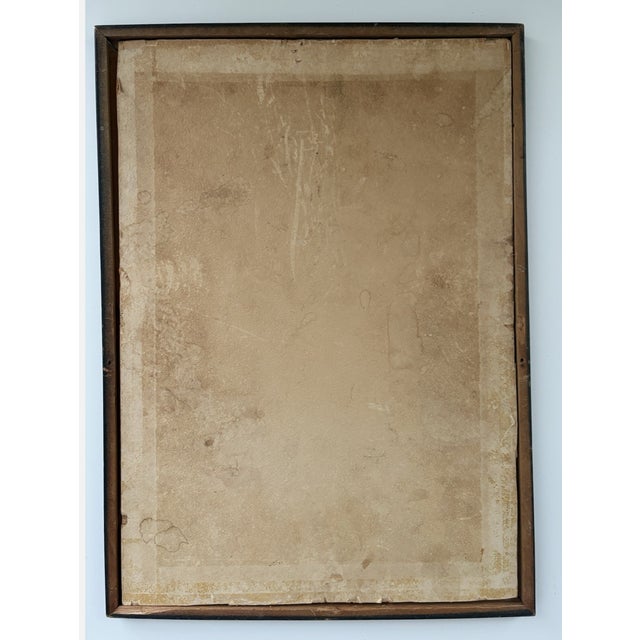 1960s Mid-Century Portrait Oil Painting For Sale - Image 5 of 6