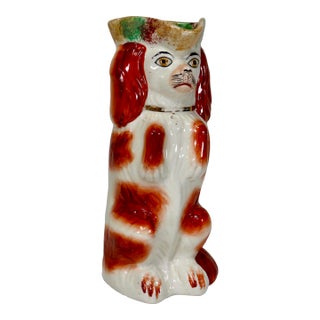 Antique Staffordshire King Charles Spaniel Toby Pitcher For Sale