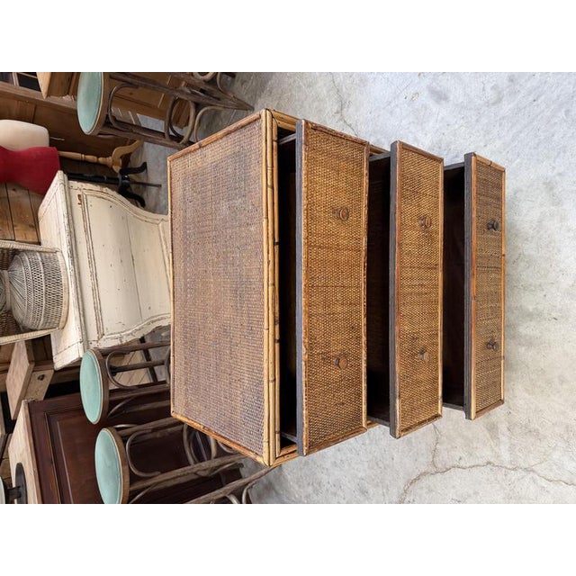 1960s Wicker and Rattan Chest of Drawers, 1960s For Sale - Image 5 of 9