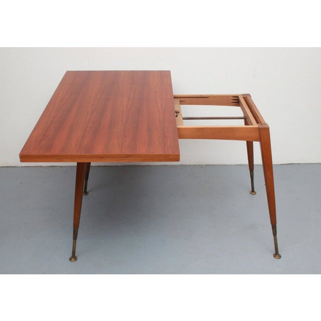 Extendable Coconut Table in Walnut, 1960 For Sale - Image 10 of 15