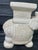 Vintage Elephant White Ceramic Glazed Stand Planter 12” Tall 5” deep and 12.5” wide White Colored Pottery Elephant Plant...