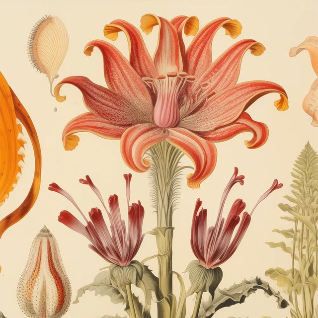 13" X 9" 'Garden Flowers' Botanical Print, 'Hortus Floridus' Style, Unframed For Sale - Image 4 of 6