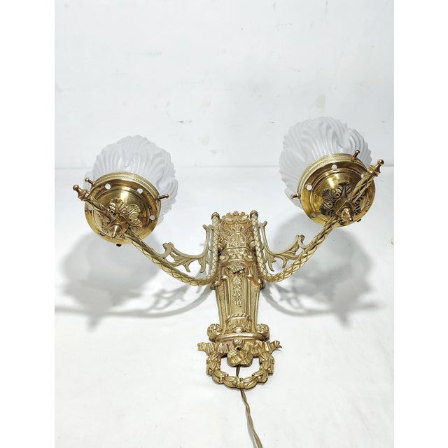 1960s Bronze Wall Light, France, 1950s For Sale - Image 5 of 11