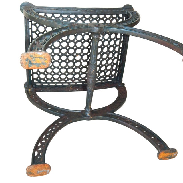 Pair 19th Century Antique European Cast Iron Garden / Patio Stools / Seats For Sale - Image 13 of 13