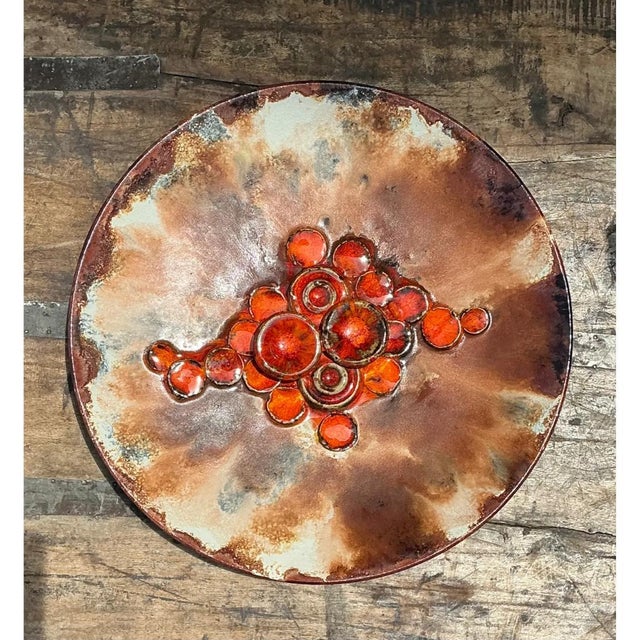 Mid-Century Modern Vintage Danish Ceramic Mid-Century Modern Plate For Sale - Image 3 of 12