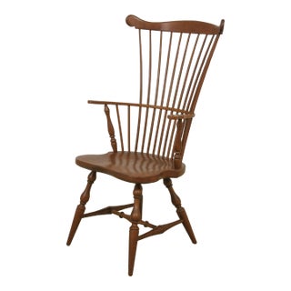 Cherry Fan Back Windsor Design Armchair For Sale