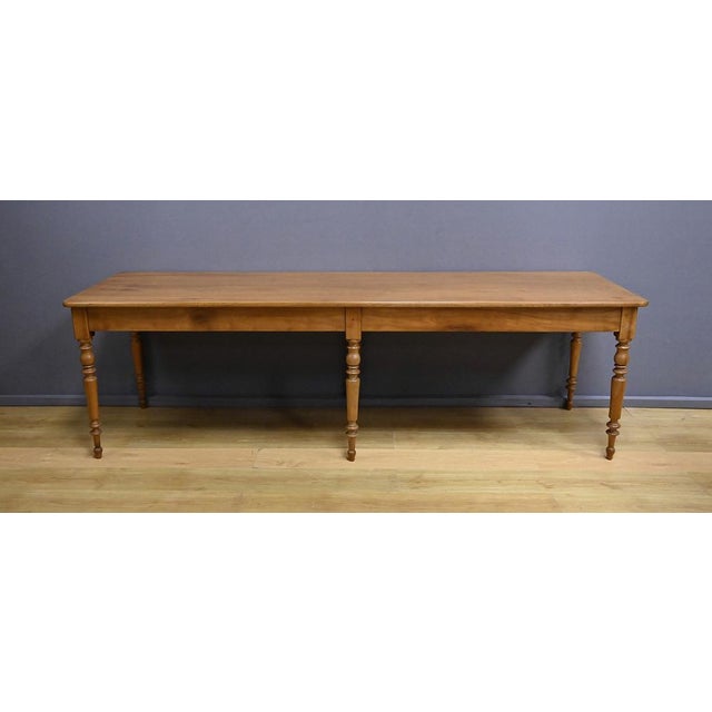 Wood Cherrywood Farmhouse Table, Late 19th Century For Sale - Image 7 of 16