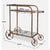 Trolley bar cart is the perfect balance of both beauty and functionality. Finished in antique brass with two mirror...