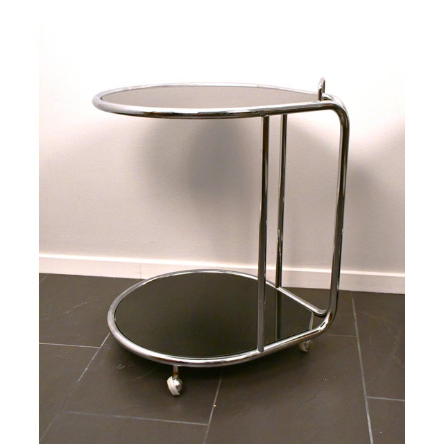 1990s Vintage Swedish Chrome Steel and Glass Bedside Tables from Dux, 1990s, Set of 2 For Sale - Image 5 of 8