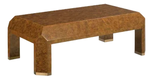 Celerie Kemble for Woodbridge Facet Cocktail Table in Faux Tortoise