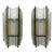 Pair of Hammered Glass Wrought Iron Sconces by Longobard, Italy, 1970s For Sale