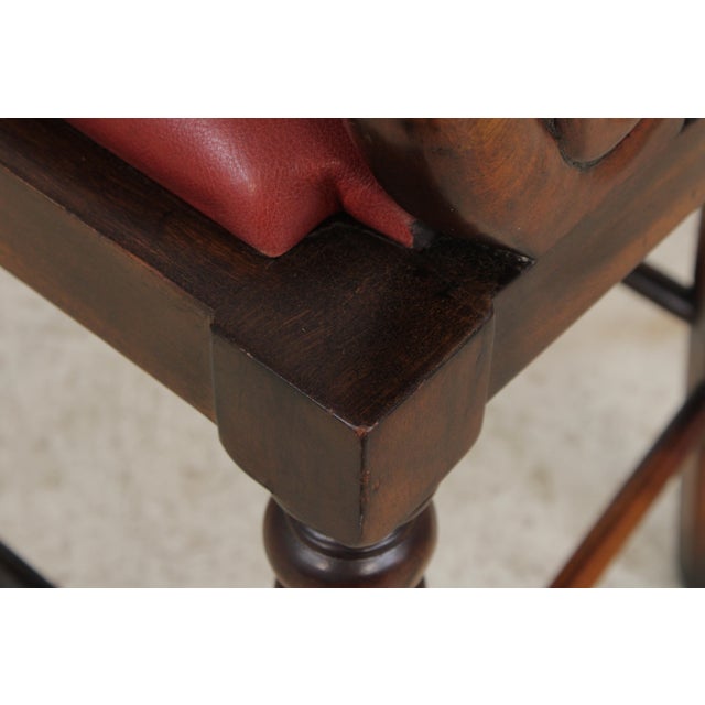 Hancock & Moore Red Leather Bar Stool Counter Chairs For Sale - Image 15 of 18