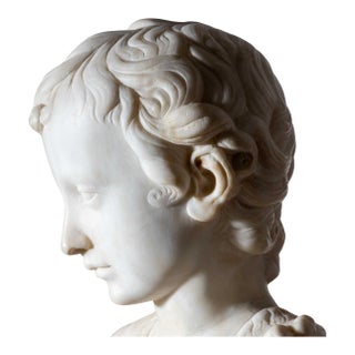 Late 19th Century Bust of John the Baptist as Child in the manner of Karl Storck For Sale