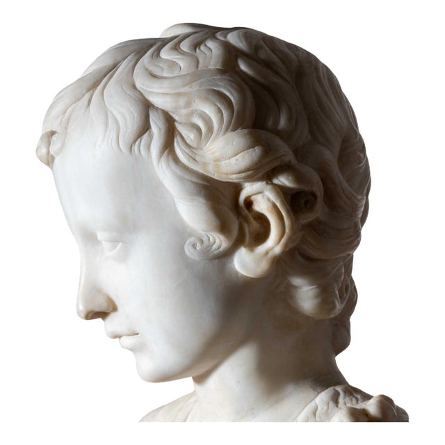 Late 19th Century Bust of John the Baptist as Child in the manner of Karl Storck For Sale