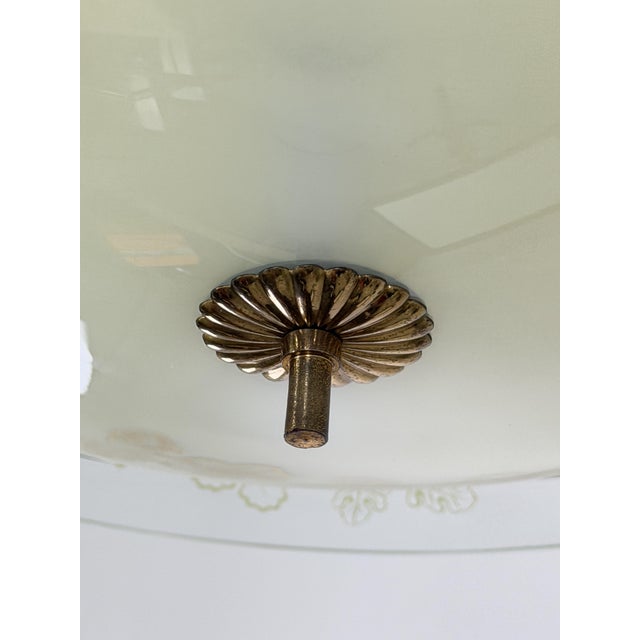 Murano Glass and Brass Pendant Light in the style of Pietro Chiesa for Fontana Arte, 1950s For Sale - Image 13 of 15