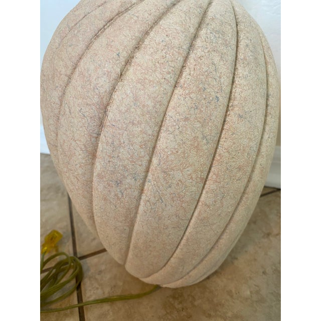 Vintage Alsy Beige Swirled Coastal Boho Table Lamp For Sale In West Palm - Image 6 of 8