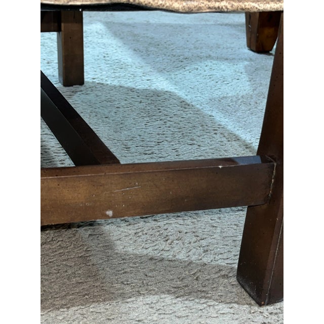 Heckman Brown Fabric "Celeste" Wingback Chair For Sale - Image 9 of 10