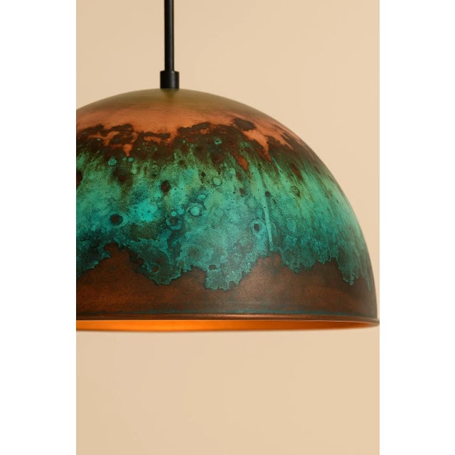 Art Deco Copper Farmhouse Pendant Light For Sale - Image 3 of 4
