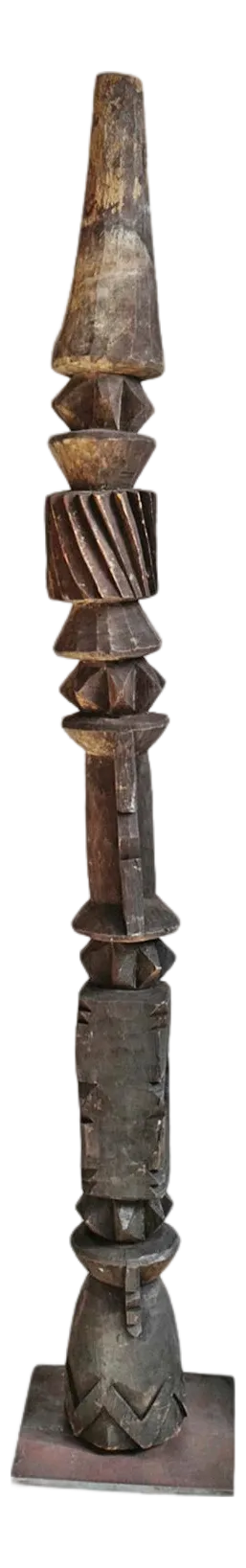 Vintage Nigerian House Post on Stand