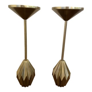 Set of Two Brass Drinks Tables For Sale