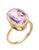 2020s 14k Yellow Gold Bezel Set Kunzite Solitaire Ring Weighing 8.56 Carats, Size 6 For Sale - Image 5 of 8