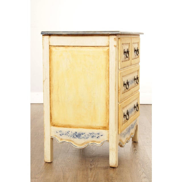 1990s Habersham Plantation Country French Style Paint Decorated Chest of Drawers For Sale - Image 12 of 13