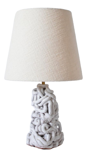 Angkor White Round Lamp by Barracuda Interiors