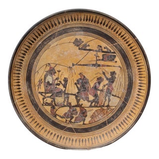 Greek Charger of Workman Weighing Silphium at Cyrene, Laconian Cup For Sale